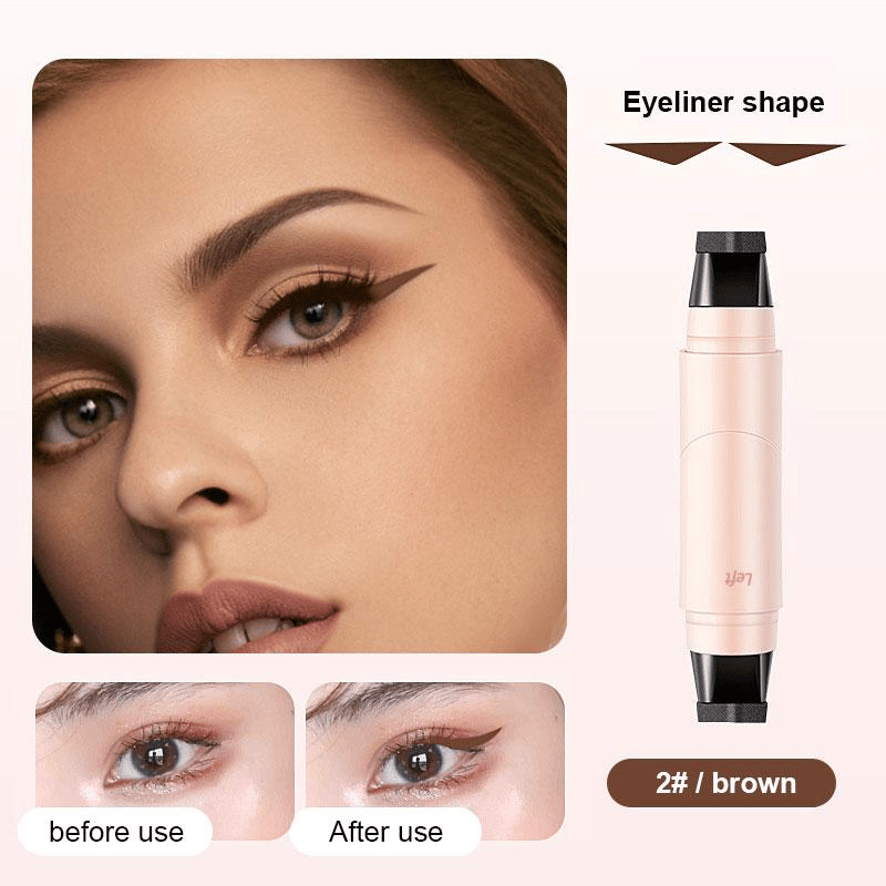 ✨ Rotating Eyeliner Stamp Pen 🦋 – Dual-Head Design with Wing Stamp ✨