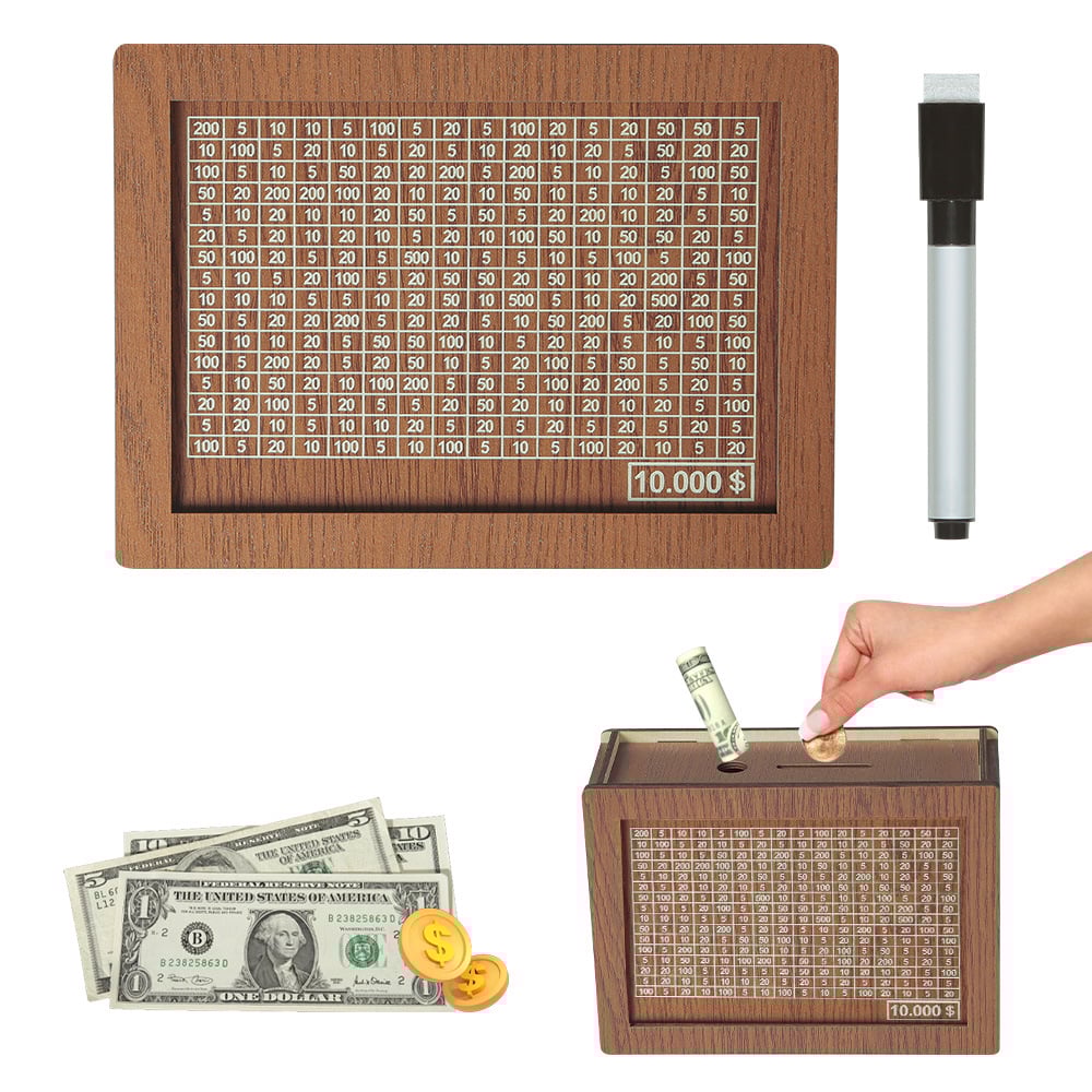 🔥Cash Vault Wooden Savings Box🎁