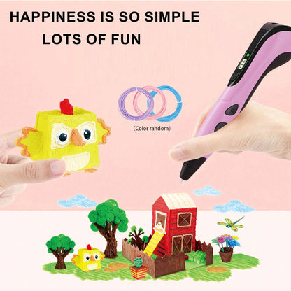 🏆NEW 3D Printing Pen 3d Pen Set for Kids Chidren Child's Birthday Christmas Creative DIY Gift LCD Display with PLA Filament