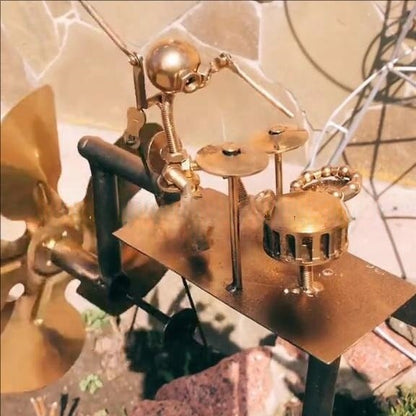 🔥Last Day: 50% OFF🔥🥁Handmade Metal Drummer Windmill🎁Buy 2 Free Shipping