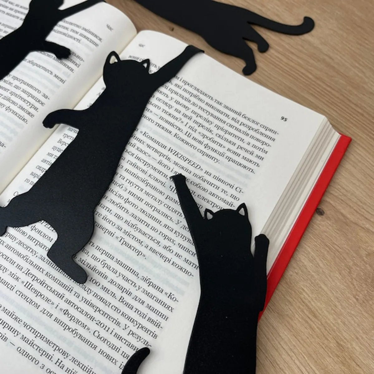 🔥😹5Pcs Metal Cat bookmark