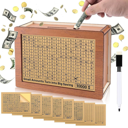 🔥Cash Vault Wooden Savings Box🎁