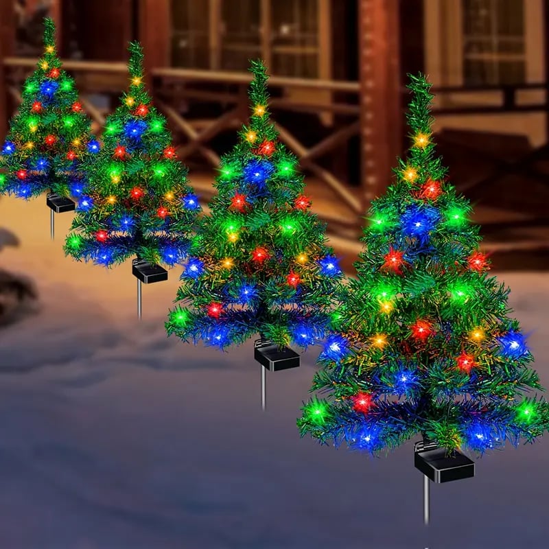 🌟 Solar Christmas Tree Lights 🎄 | Outdoor Garden & Lawn Decor