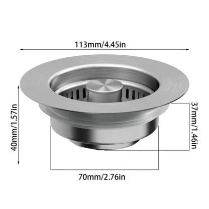 🔥Upgraded 3 in 1 Kitchen Sink Drain Strainer