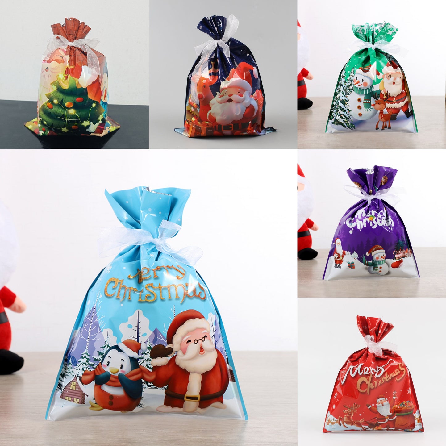 MerryPouch Christmas Drawstring Gift Bags