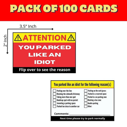 You Parked Like an Id10t Cards
