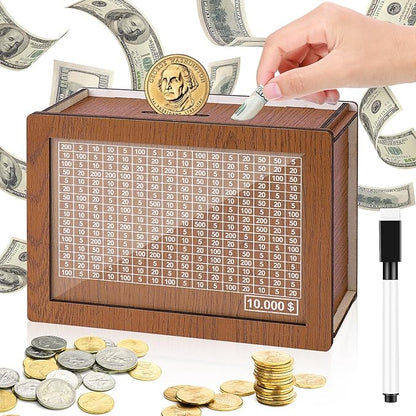 🔥Cash Vault Wooden Savings Box🎁