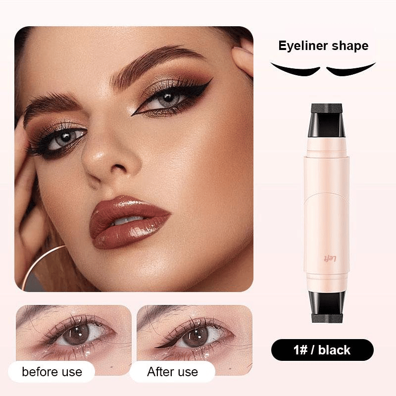 ✨ Rotating Eyeliner Stamp Pen 🦋 – Dual-Head Design with Wing Stamp ✨