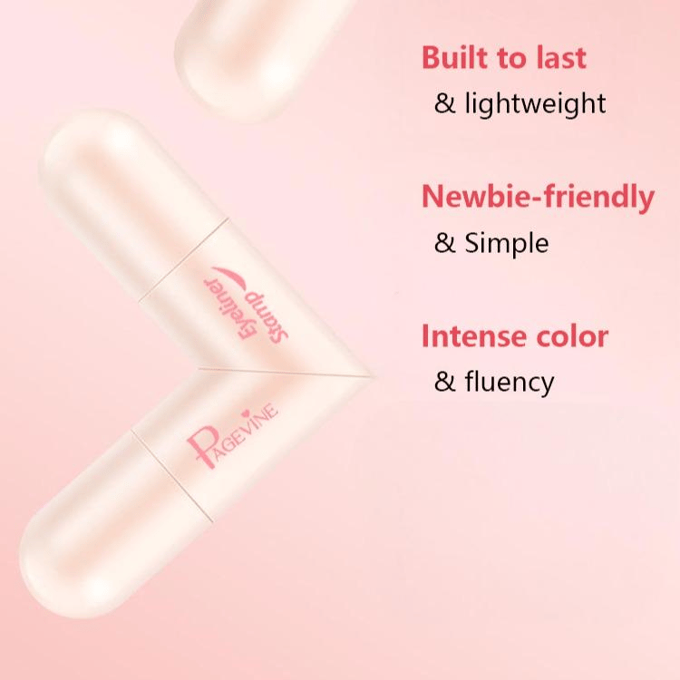 ✨ Rotating Eyeliner Stamp Pen 🦋 – Dual-Head Design with Wing Stamp ✨