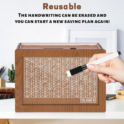 🔥Cash Vault Wooden Savings Box🎁