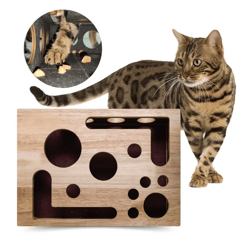 🎁🎄Cat Scratch Puzzle Enrichment Box: Nail File Stress Free Alternative to Clippers and Grinders