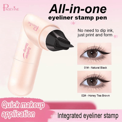 ✨ Rotating Eyeliner Stamp Pen 🦋 – Dual-Head Design with Wing Stamp ✨