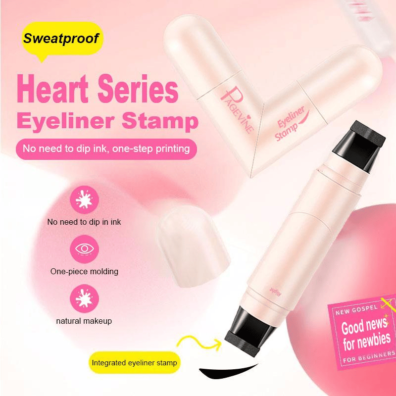 ✨ Rotating Eyeliner Stamp Pen 🦋 – Dual-Head Design with Wing Stamp ✨