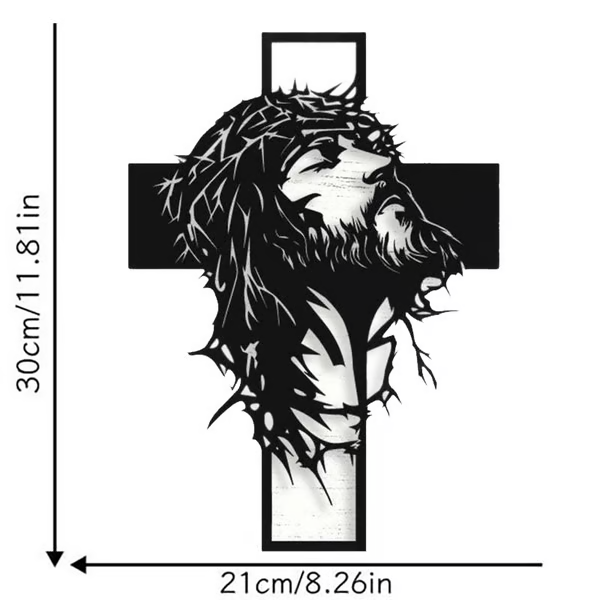 🎄✝️Metal Jesus and Cross Wall Art: Christian Home Decor