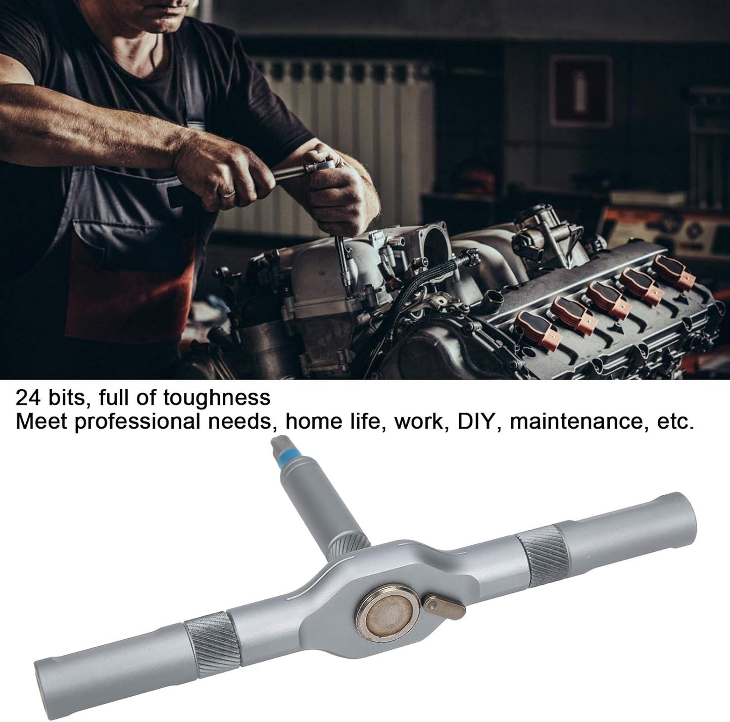 🔧 Tired of Jumbled Tools? This 24-in-1 Ratchet Is Your All-in-One Fix!