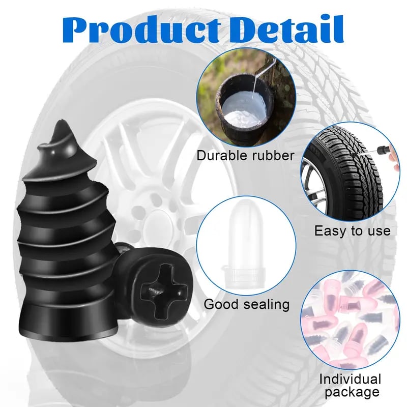 🔥Tire Repair Rubber Nail🚚Free Screwdriver Included