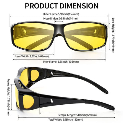 Night Vision Driving Glasses, Anti-glare Polarized