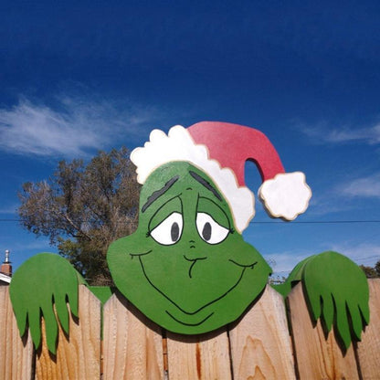 🎅Christmas Fence Peeker - outdoor holiday decoration sign