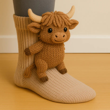 Cosy 3D Knit Animal Socks, Cute & Comfy for You or a Lovely Gift 💝