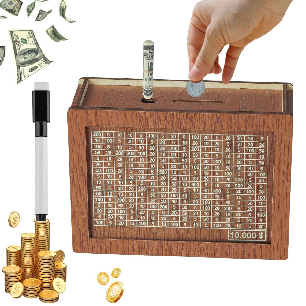 🔥Cash Vault Wooden Savings Box🎁