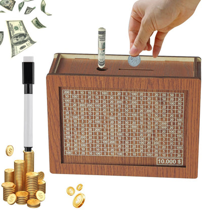 🔥Cash Vault Wooden Savings Box🎁