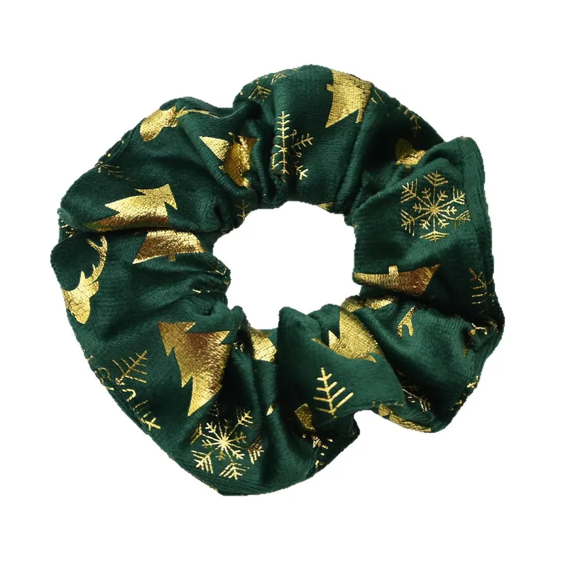 🎀 Velvet Christmas Hair Set 💫 | Gold Embroidered Headbands & Scrunchies | Large Size