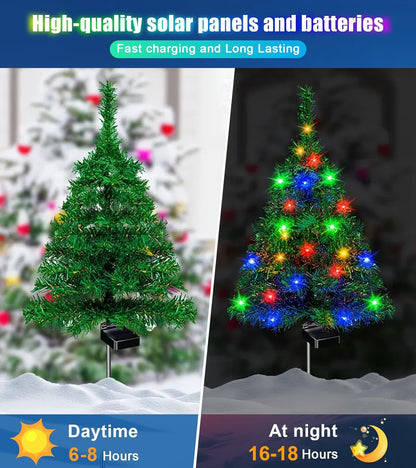🌟 Solar Christmas Tree Lights 🎄 | Outdoor Garden & Lawn Decor