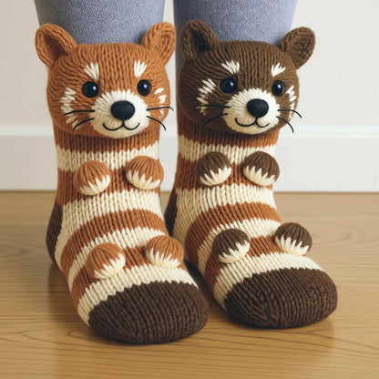 Cosy 3D Knit Animal Socks, Cute & Comfy for You or a Lovely Gift 💝