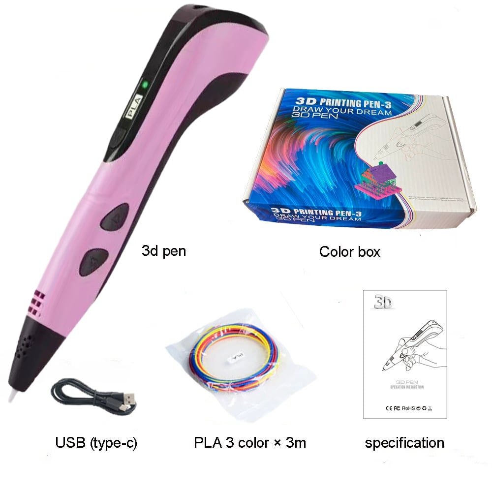🏆NEW 3D Printing Pen 3d Pen Set for Kids Chidren Child's Birthday Christmas Creative DIY Gift LCD Display with PLA Filament