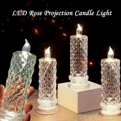 ✨🕯️LED Crystal Candle Lights 🌈Battery Operated