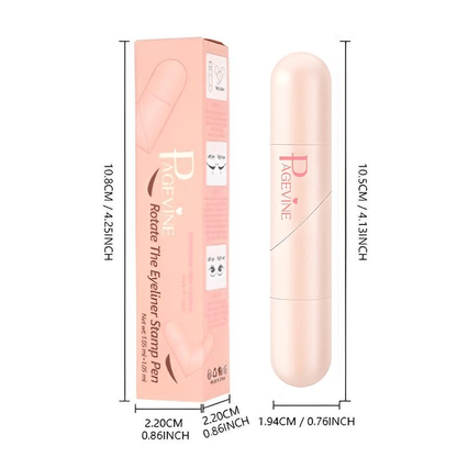 ✨ Rotating Eyeliner Stamp Pen 🦋 – Dual-Head Design with Wing Stamp ✨