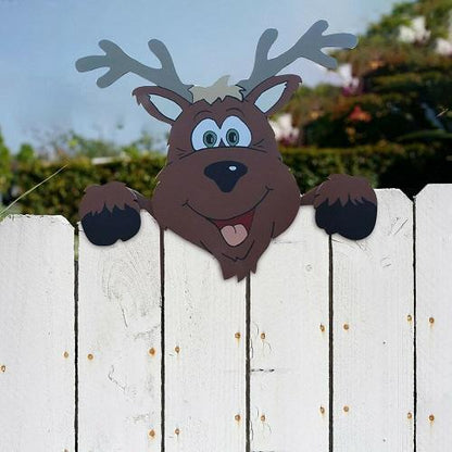 🎅Christmas Fence Peeker - outdoor holiday decoration sign