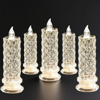 ✨🕯️LED Crystal Candle Lights 🌈Battery Operated