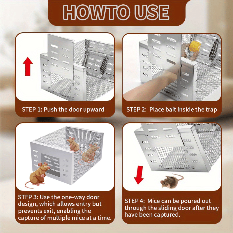 🚀🐭Stainless Steel Automatic Mousetrap