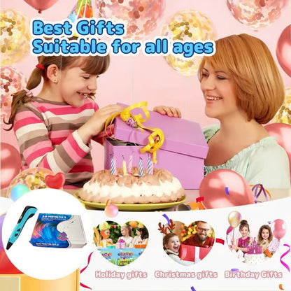 🏆NEW 3D Printing Pen 3d Pen Set for Kids Chidren Child's Birthday Christmas Creative DIY Gift LCD Display with PLA Filament