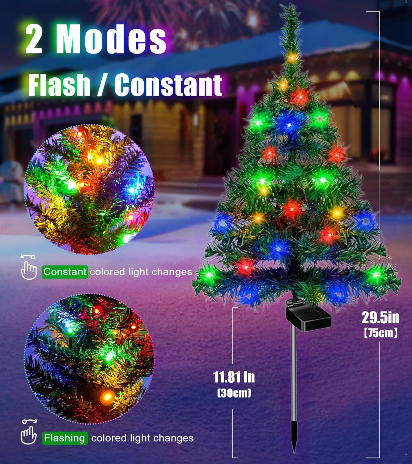 🌟 Solar Christmas Tree Lights 🎄 | Outdoor Garden & Lawn Decor