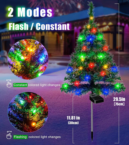 🌟 Solar Christmas Tree Lights 🎄 | Outdoor Garden & Lawn Decor