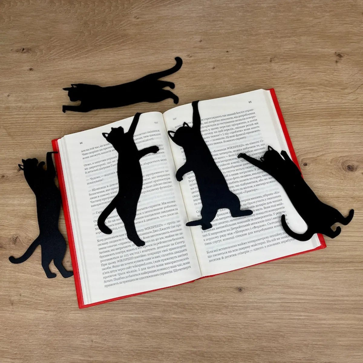 🔥😹5Pcs Metal Cat bookmark