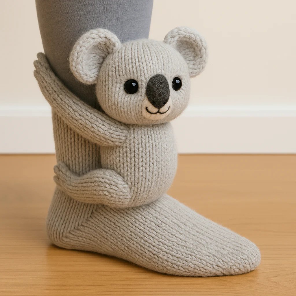 Cosy 3D Knit Animal Socks, Cute & Comfy for You or a Lovely Gift 💝