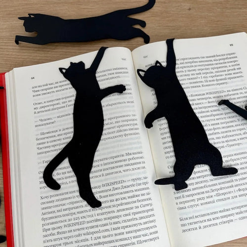 🔥😹5Pcs Metal Cat bookmark