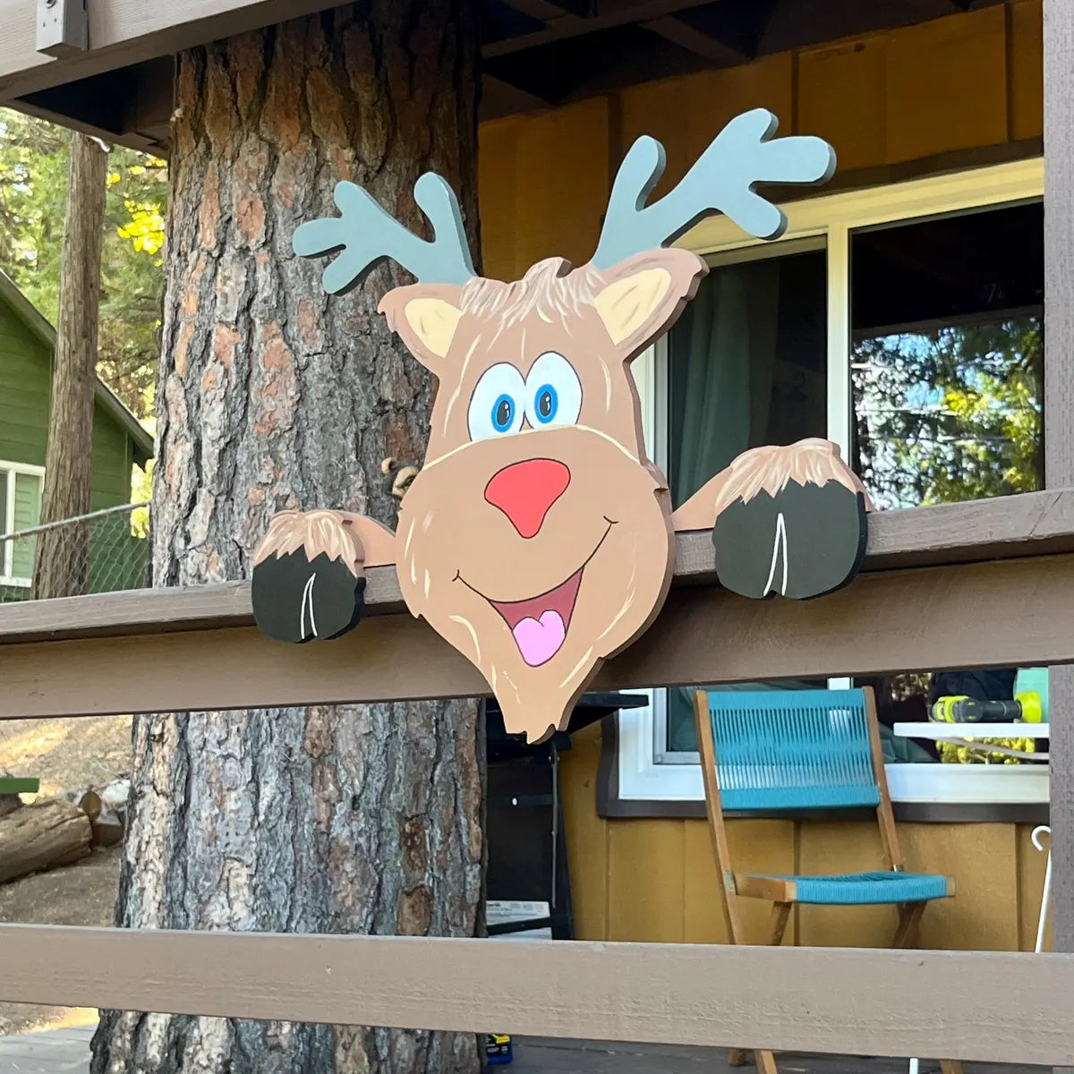 🎅Christmas Fence Peeker - outdoor holiday decoration sign